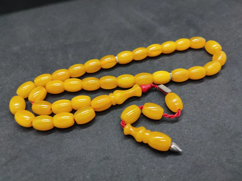 Zeyzun Usta Eseri̇ (İmza Çi̇vi̇ Ara Pulları Gümüş) Sıkma Kehri̇bar küçük resim 3