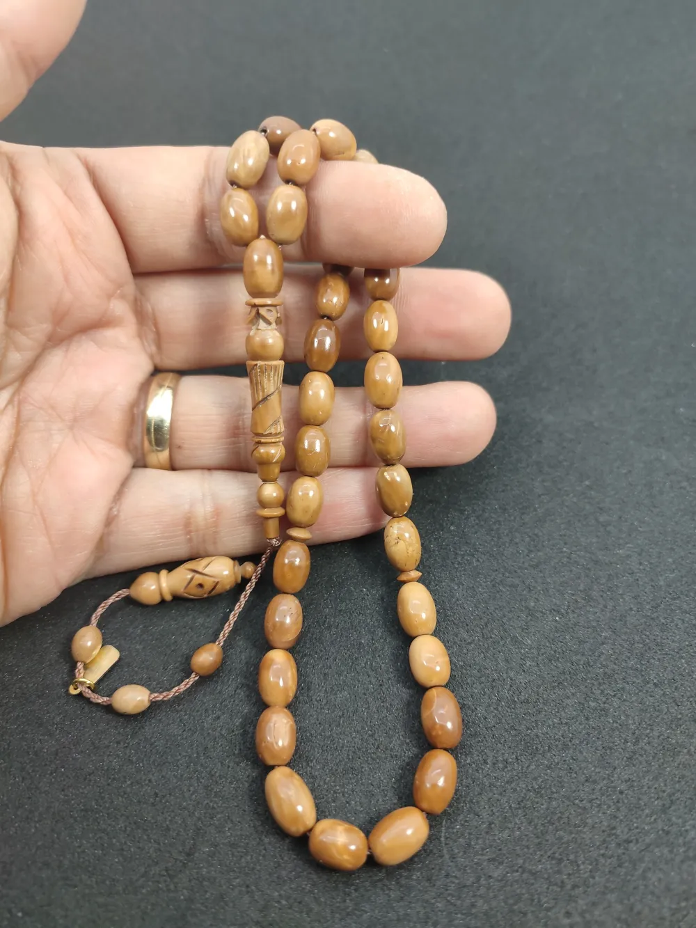 Mustafa Uysal Usta Eseri̇ İmame Hi̇tame Kalem Oyma  Naturel Kuka küçük resim 4