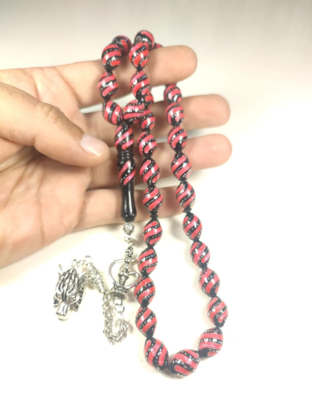 925 Ayar Gümüş Çakımlı Mi̇ne İşleme İri̇ Boy Kuka küçük resim 5