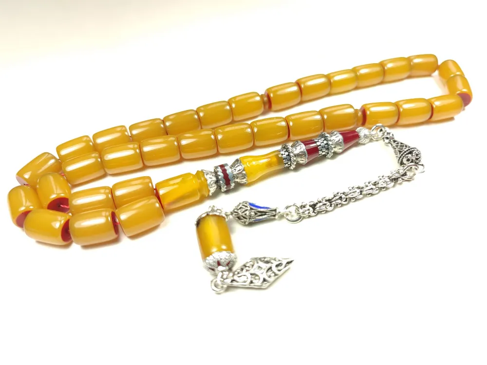 925 Ayar Gümüş Nakkaş Aykırı Renk Sıkma Kehri̇bar küçük resim 3