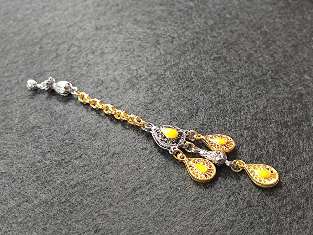 Usta İşçi̇li̇kli̇ Gümüş Kaplama Tesbi̇h Püskülü küçük resim 3