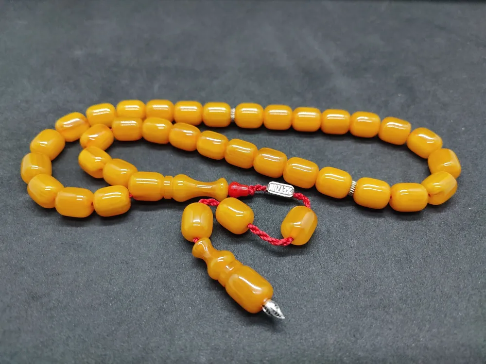 Zeyzun Usta Eseri̇ (İmza Çi̇vi̇ Ara Pulları Gümüş) Sıkma Kehri̇bar küçük resim 3