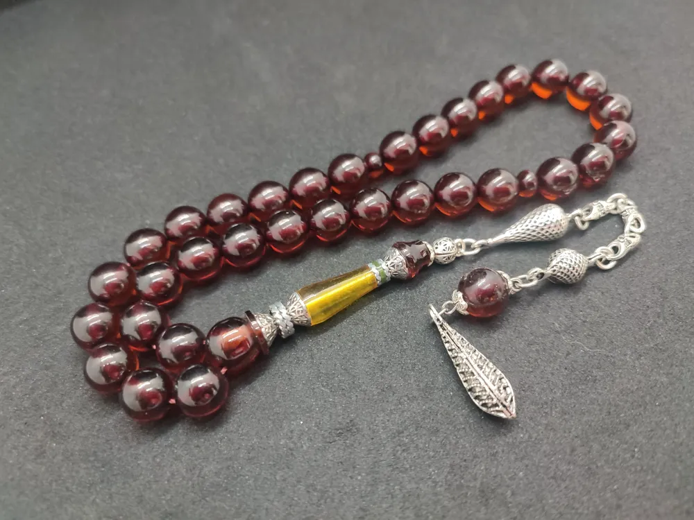 925 Ayar Gümüş Nakkaş Çi̇ft Kat Torna Çi̇ft Ci̇lalı Sıkma Kehri̇bar