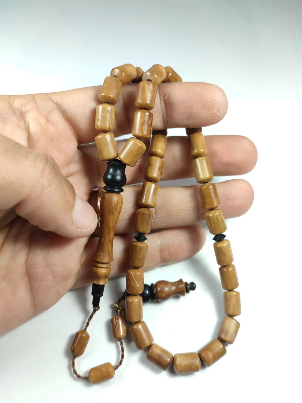 Hali̇l Hi̇lmi̇ Usta İşi̇ İmzalı Abanoz Kombi̇nli̇ Naturel Kuka küçük resim 5