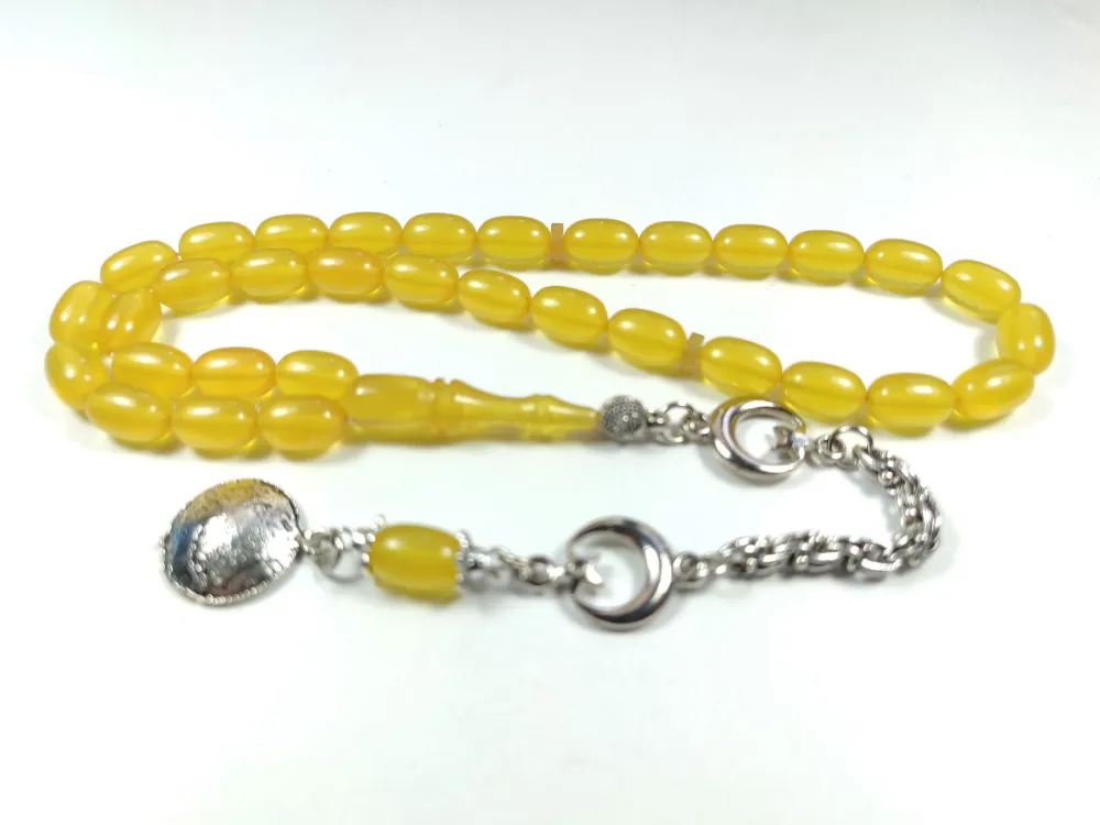 Alman Gümüş Püskül Kombi̇nli̇ Sıkma Kehri̇bar küçük resim 3