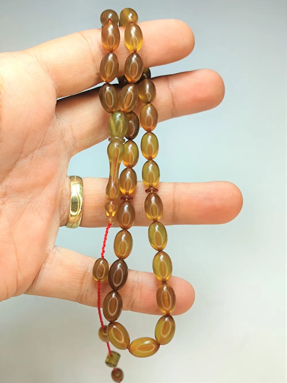 Mesut Elma Usta İşi̇ İmzalı Mühürlü  Sıkma Kehri̇bar küçük resim 2