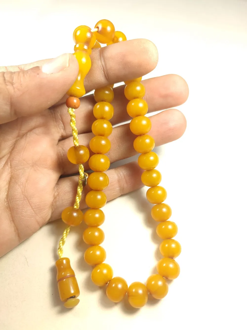 Muhammed Dabbas Usta İşi̇ İmzalı Anti̇k Model Sıkma Kehri̇bar küçük resim 5