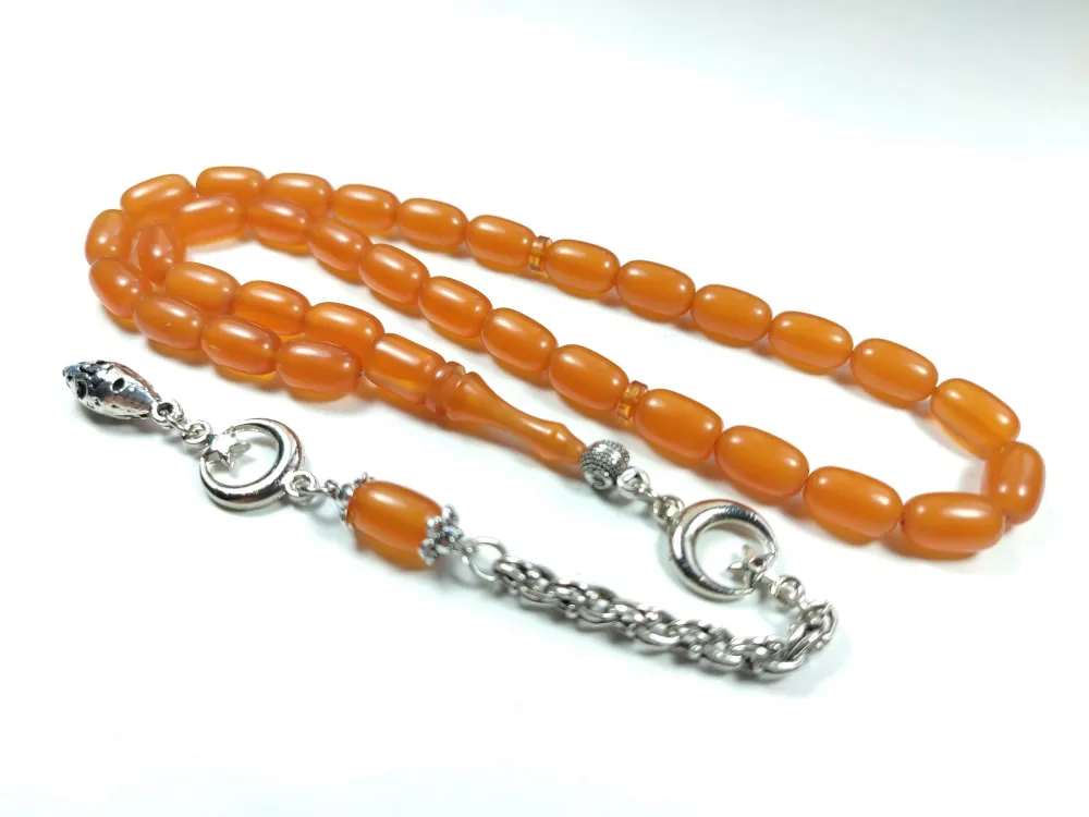 Alman Gümüş Püskül Kombi̇nli̇ Sıkma Kehri̇bar küçük resim 2