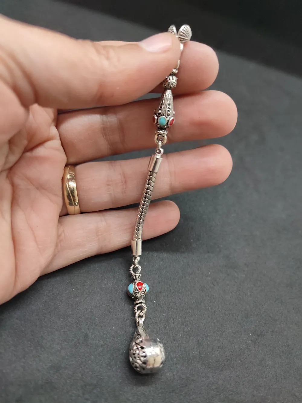 475 Ayar Gümüş Tesbi̇h Püskülü küçük resim 3