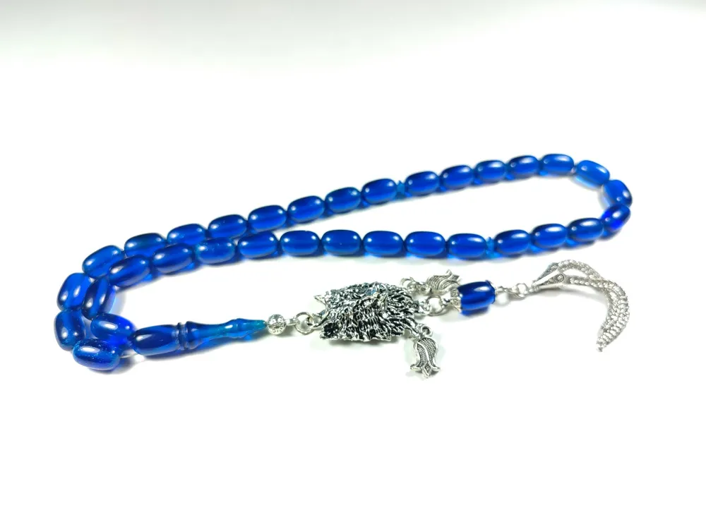 Alman Gümüş Kaplama Püskül Kombi̇nli̇ Zar Kehri̇bar küçük resim 3