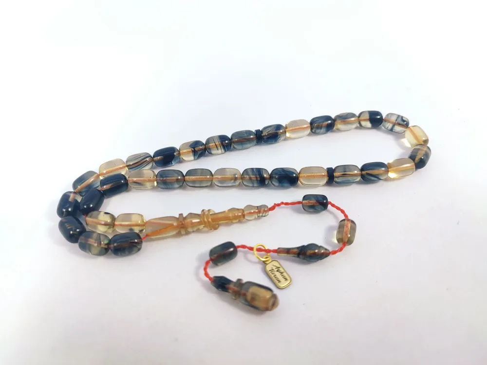 Ayhan Turan Usta Eseri̇ 0.6 Mm Deli̇m Halkalı İmame Tam El Boy Sıkma Kehri̇bar küçük resim 2