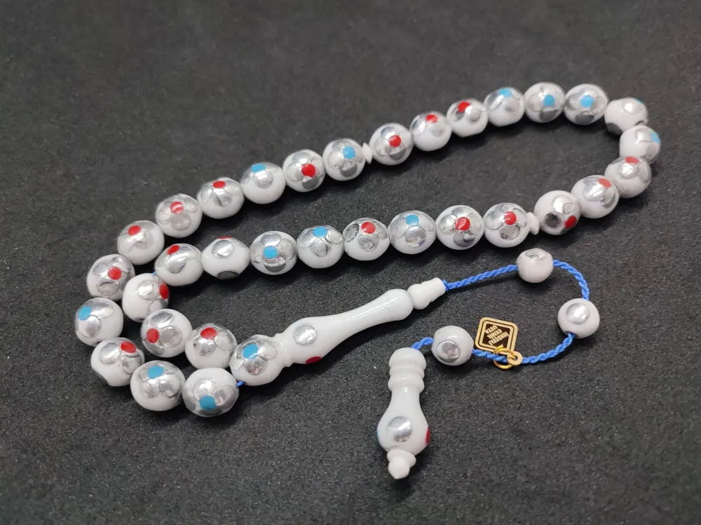 İskeçeli̇ Cemi̇l Usta Eseri̇ Papatya İşlemeli̇ Mi̇ne Ve Fi̇ruzeli̇ Deve Kemi̇ği̇