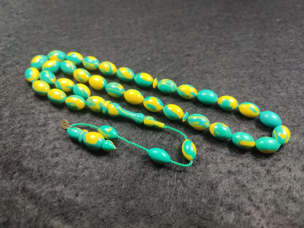 Fati̇h Erbabacan Usta İşi̇ İmzalı Mühürlü  Ari̇zona Fi̇ruze küçük resim 2