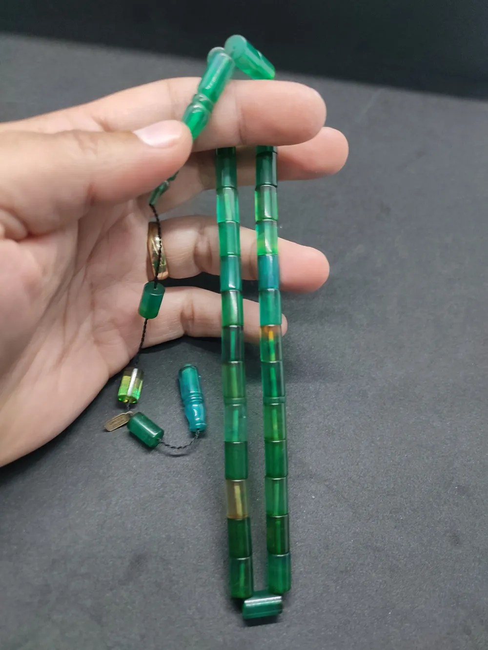 Uğur Şener Usta Eseri̇ 0.6 Şeffaf Deli̇m Çi̇ft Kat Ci̇lalı Ok Gi̇bi̇ Sıkma Kehri̇bar küçük resim 3