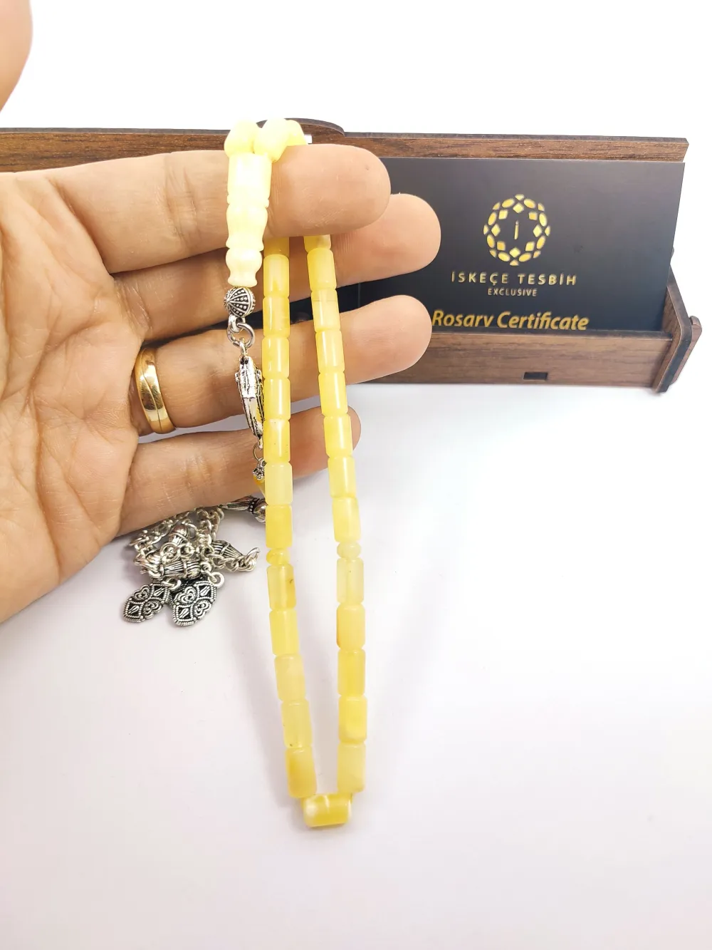 Gümüş Püsküllü İskeçeli̇ Cemi̇l Usta Eseri̇ 10.50 Gr. Li̇tfanya Kaya Damla Kehri̇bar küçük resim 4