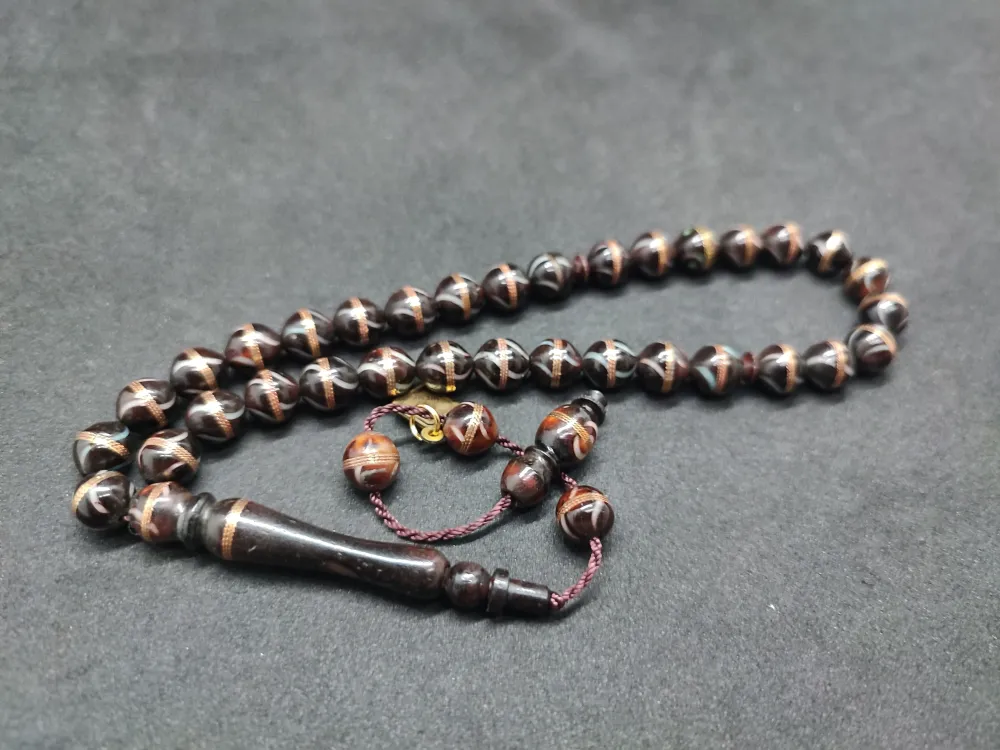 Hali̇l Hi̇lmi̇ Usta Eseri̇ Malahi̇t İşlemeli̇ Bakır Sarmal Kuka küçük resim 3