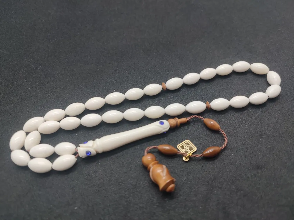 İskeçeli̇ Cemi̇l Usta Eseri̇ Swarovski̇ Taş Çakımlı Kuka Kombi̇nli̇ Deve Kemi̇ği̇