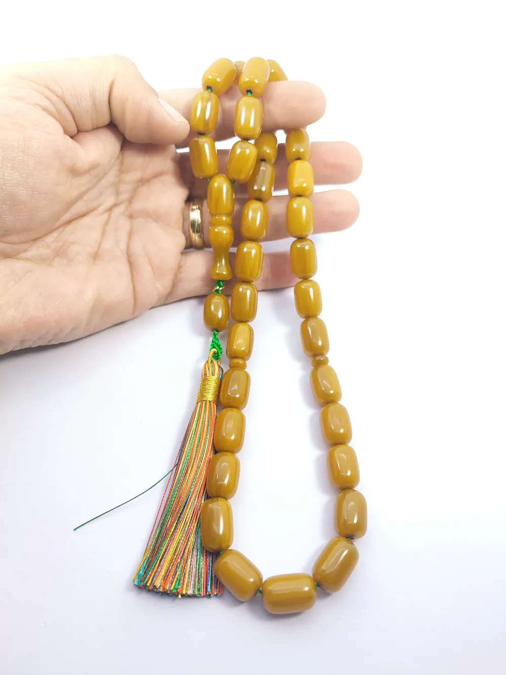 Ebu Zeyn Usta Eseri̇ İmzalı İri̇ Boy Sıkma Kehri̇bar küçük resim 4