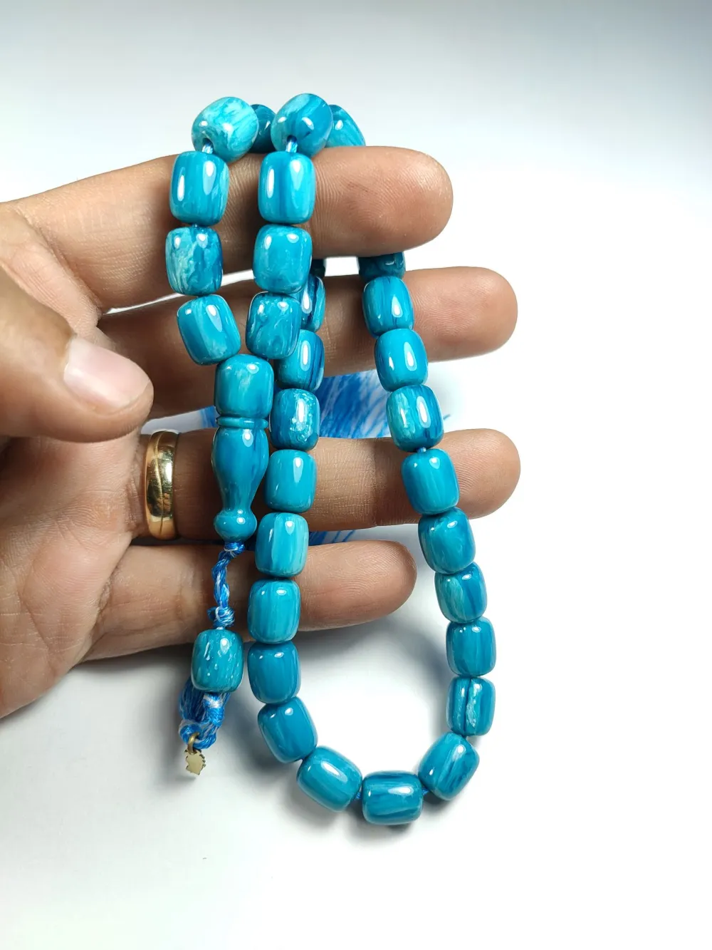 Ebu Zeyn Usta İşi̇ İmzalı Mühürlü Sıkma Kehri̇bar küçük resim 4