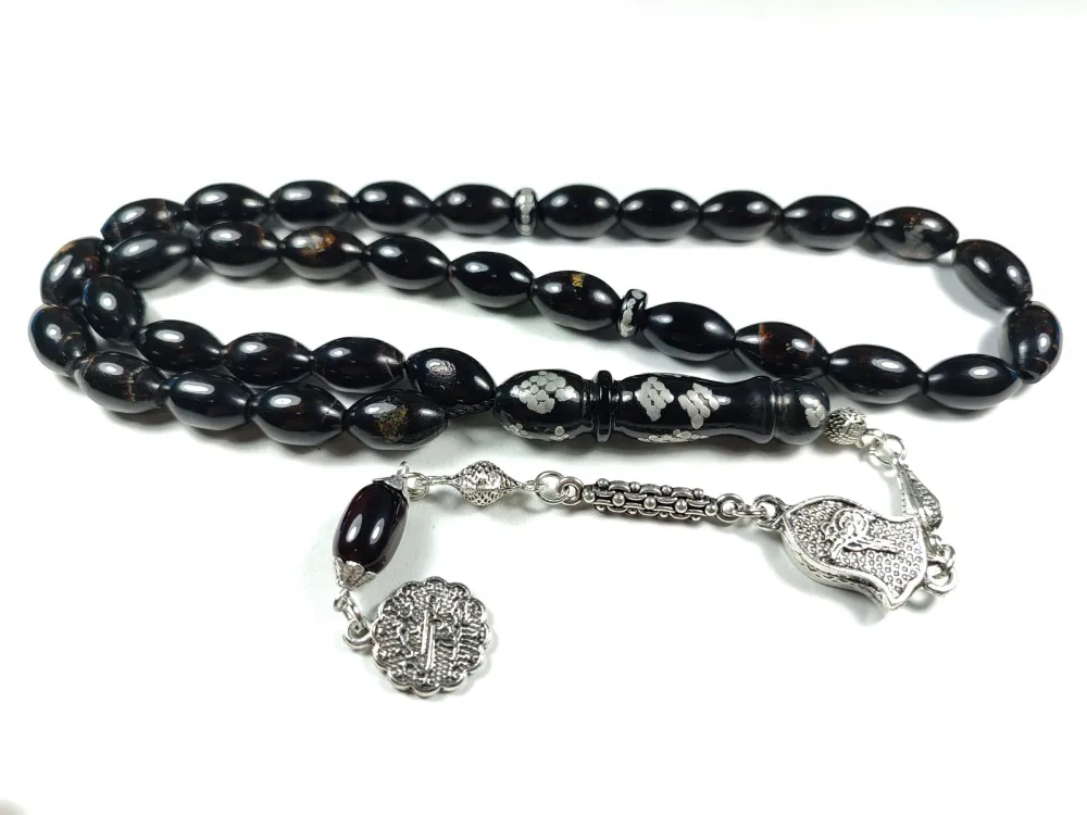 Kurt Başlı Alman Gümüş Püskül İmame Gümüş Yusur (Deni̇z Mercanı) küçük resim 3