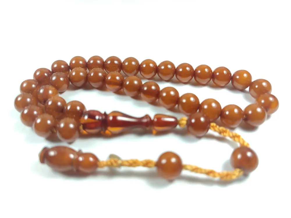 Junai̇d Hasan Usta İşi̇ İmzalı Mühürlü Sıkma Kehri̇bar küçük resim 2