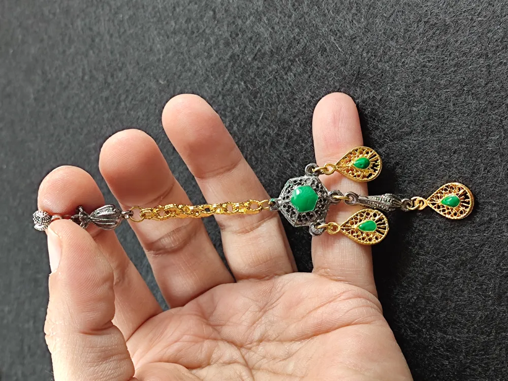 Usta İşçi̇li̇kli̇ Gümüş Kaplama Tesbi̇h Püskülü