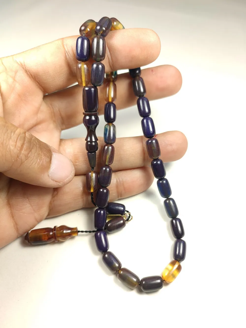 Mehmet Mercan Usta Eseri̇ İmzalı Aykırı Renk Sıkma Kehri̇bar küçük resim 5