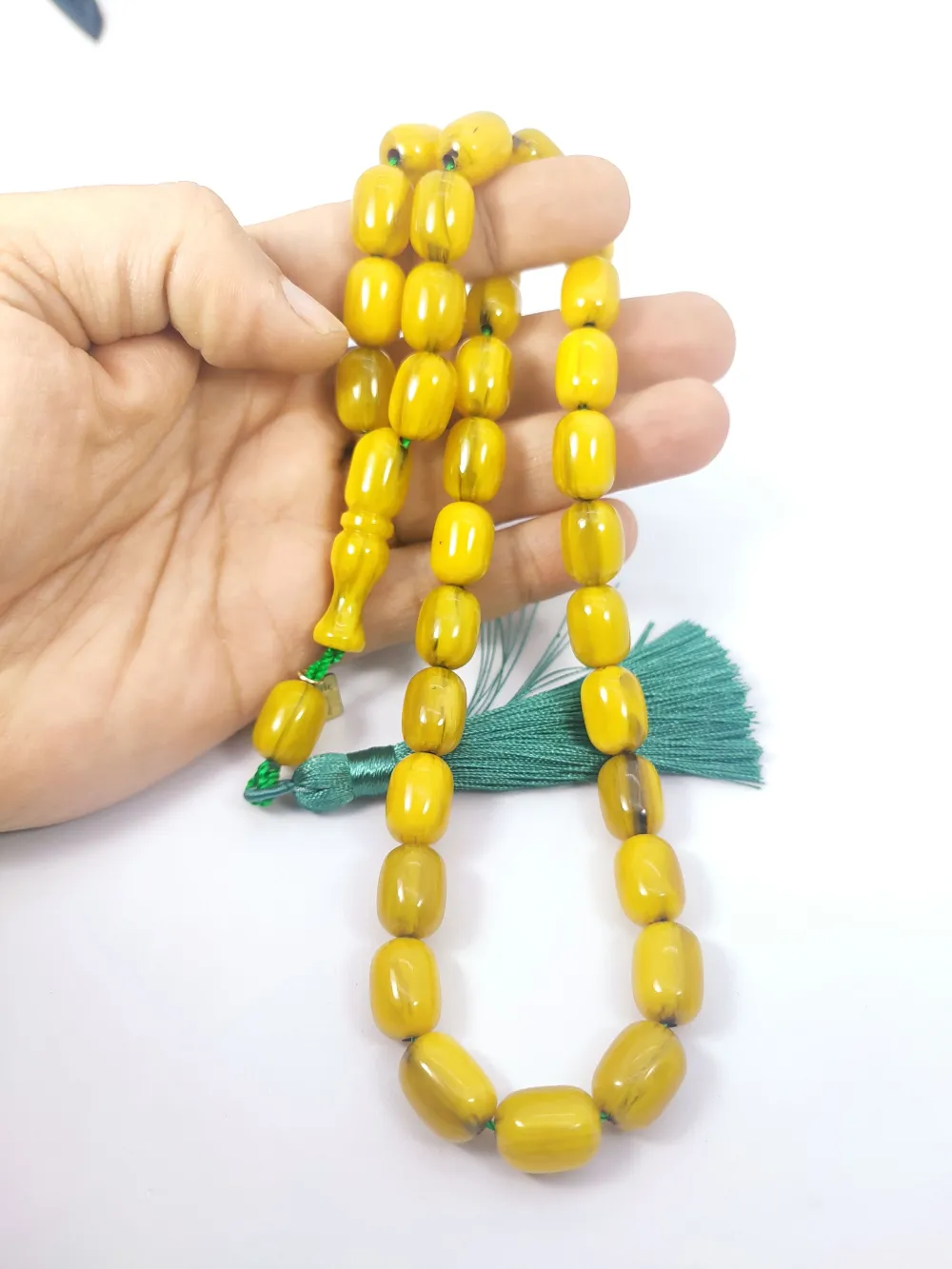 Ebu Zeyn Usta Eseri̇ İmzalı İri̇ Boy Sıkma Kehri̇bar küçük resim 5