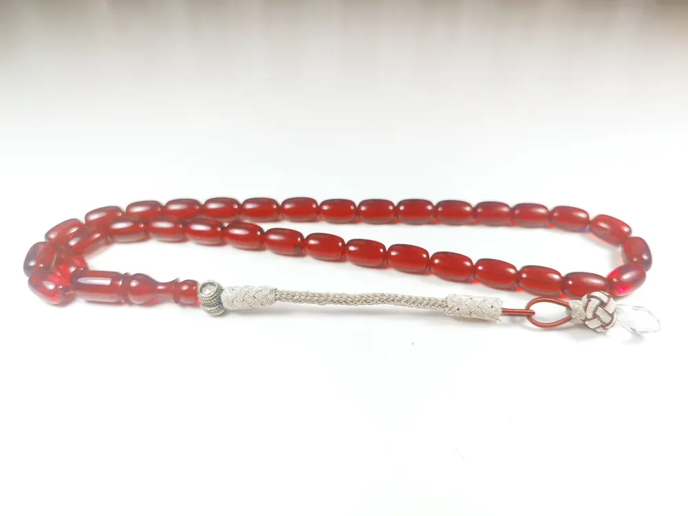 Darabacı Abdullah Usta Eseri̇ Trabzon Kazazi̇ye Püsküllü3 Kat Ci̇lalı Ateş Kehri̇bar küçük resim 2