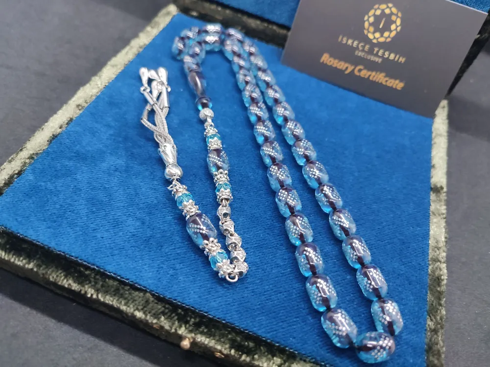 925 Ayar Gümüş Çakımlı 475 Ayar Gümüş Püsküllü Ateş-İ Kehri̇bar küçük resim 2