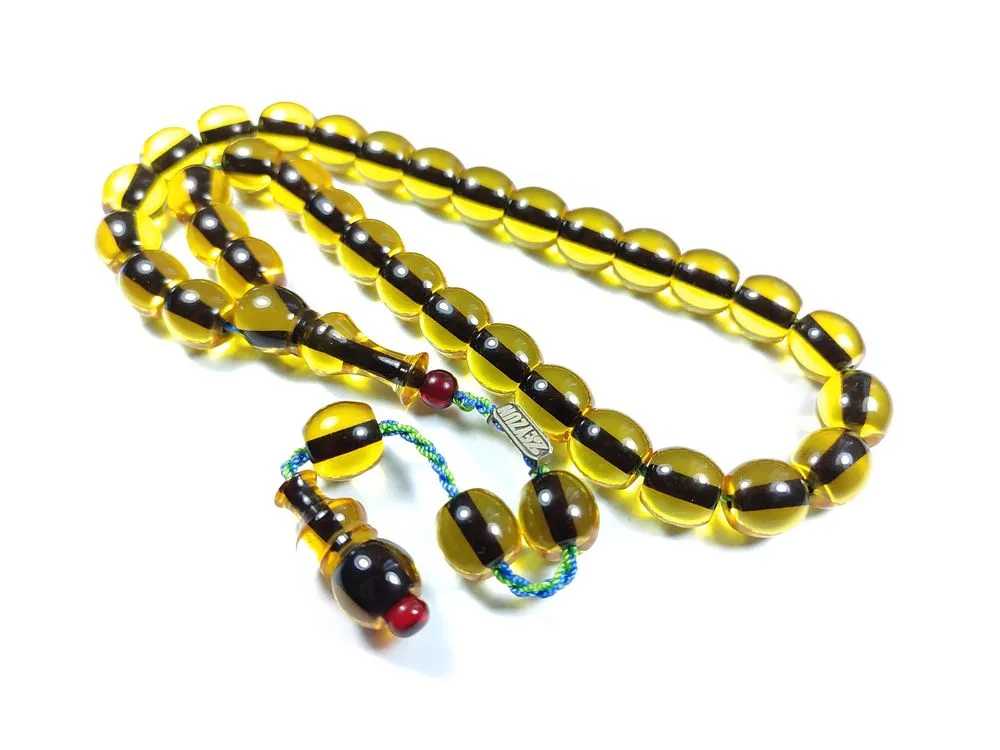 Mahmud Zeyzun Usta İşi̇ İmzalı Mühürlü  Sıkma Kehri̇bar küçük resim 2