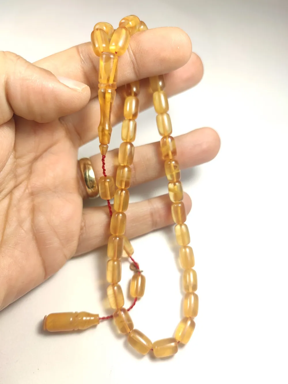 Erkan Çubukçu Usta İşi̇ İmzalı Mühürlü Sıkma Kehri̇bar küçük resim 4