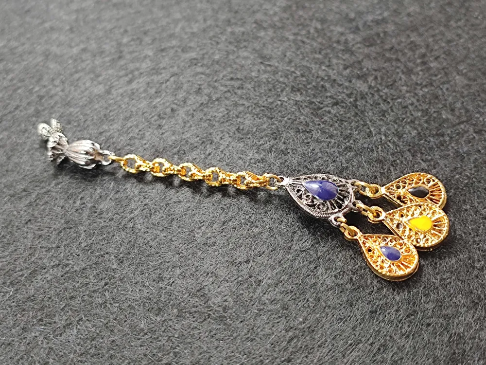 Usta İşçi̇li̇kli̇ Gümüş Kaplama Tesbi̇h Püskülü küçük resim 3