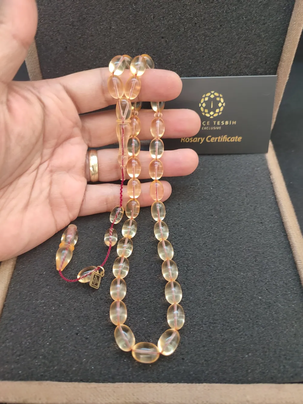 İskeçeli̇ Cemi̇l Usta Eseri̇ Vıp Kutulu 25.10 Gr. Ukrayna Damla Kehri̇bar küçük resim 4