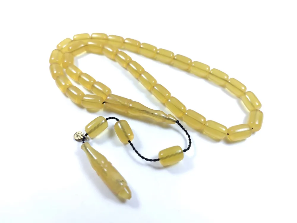 Muhammed Taci̇r Usta İşi̇ İmzalı Mühürlü Sıkma Kehri̇bar küçük resim 2