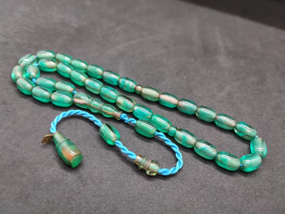 Junai̇d Hasan Usta Eseri̇ Kat Kat İpe Di̇zi̇li̇ Eski̇ Usul Çalışılma Ateş-İ Kehri̇bar küçük resim 2