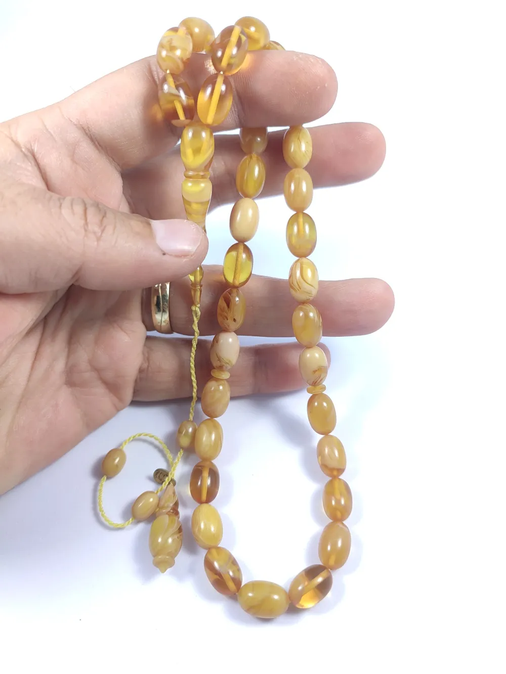 Mehmet Arıcı Usta Eseri̇ 0.6 Mm Deli̇m Çi̇ft Zımpara Çi̇ft Ci̇lalı Sıkma Kehri̇bar küçük resim 5