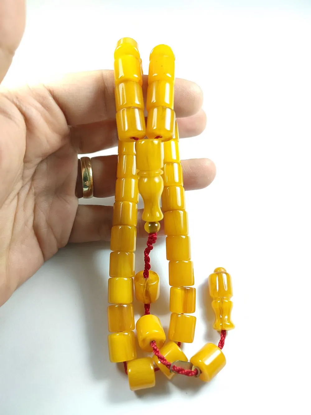 Hayyani̇ Usta İşi̇ İmzalı Mühürlü Di̇k Damar Sıkma Kehri̇bar Çubuk küçük resim 5