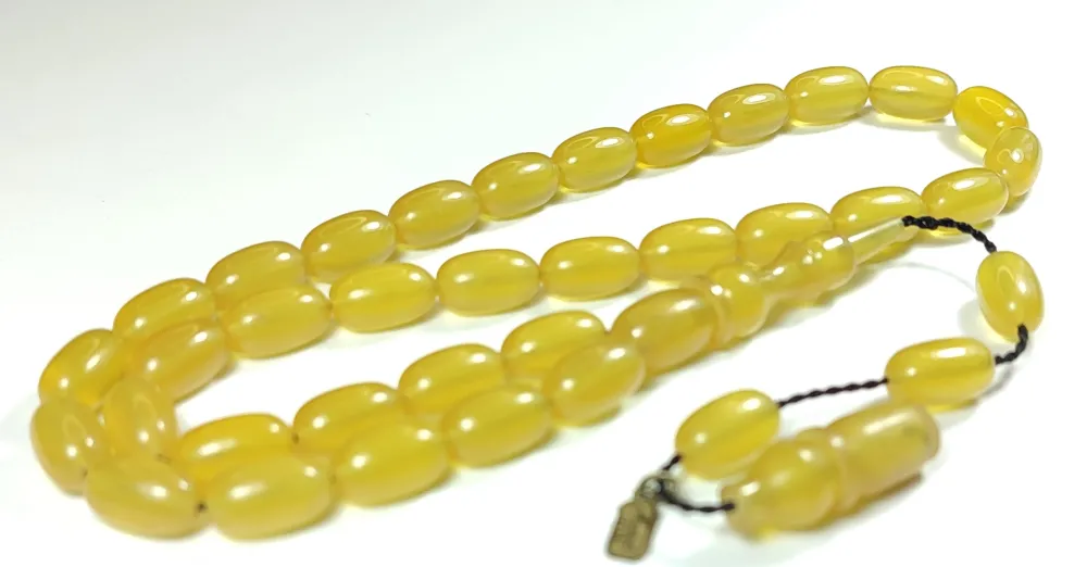 Hali̇l Hi̇lmi̇ Usta İşi̇ İmzalı Mühürlü Sıkma Kehri̇bar küçük resim 3