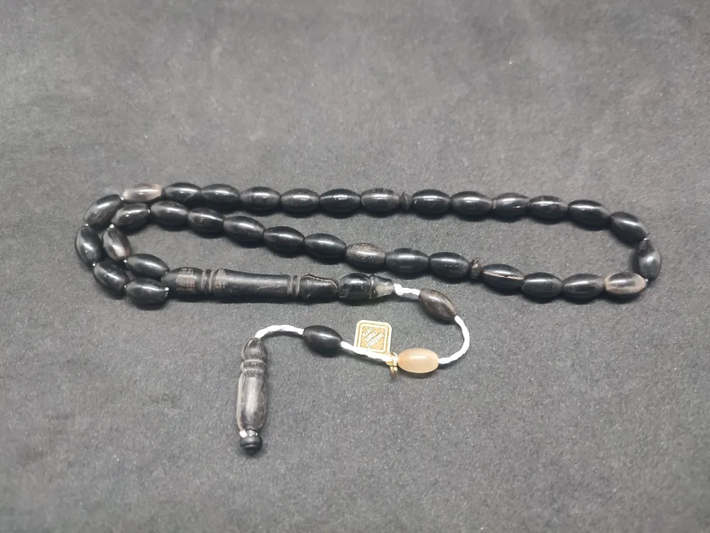 İskeçeli̇ Cemi̇l Usta Eseri̇ İnci̇ Si̇yahı El Boy Naturel Koç Boynuzu küçük resim 2