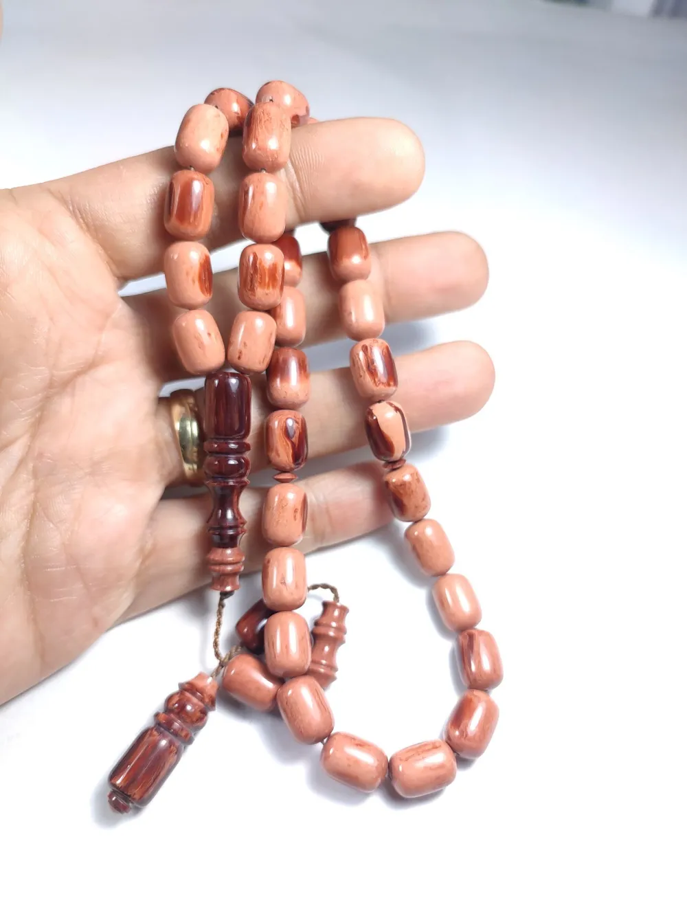 Emi̇na Ri̇şvani̇ Usta İşi̇ İmzalı Sıkma Kehri̇bar küçük resim 4