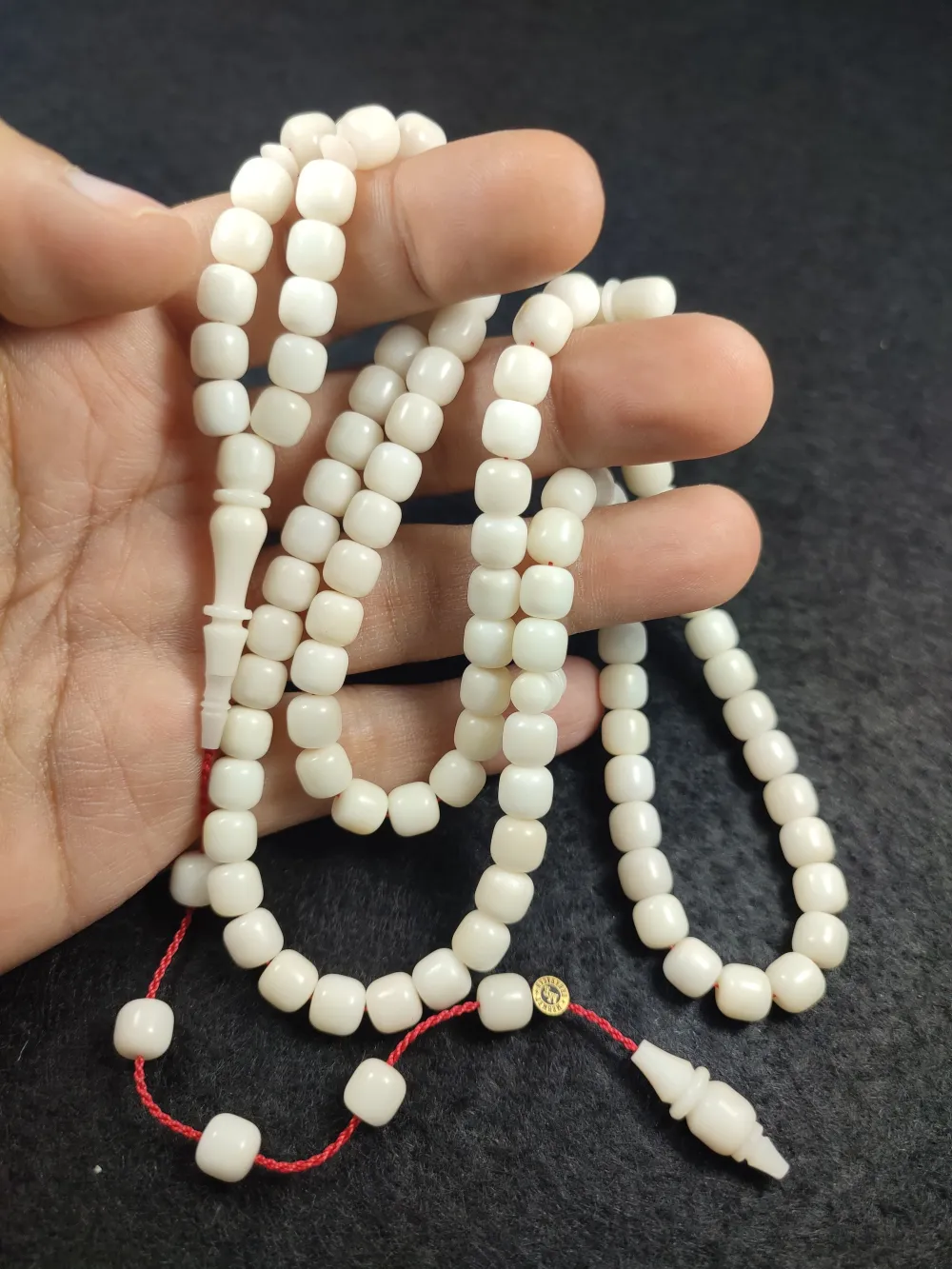 Mehmet Erbabacan Usta İşi̇ İmzalı Mühürlü Narçıl 99 Luk Namaz Tesbi̇hi̇ küçük resim 5