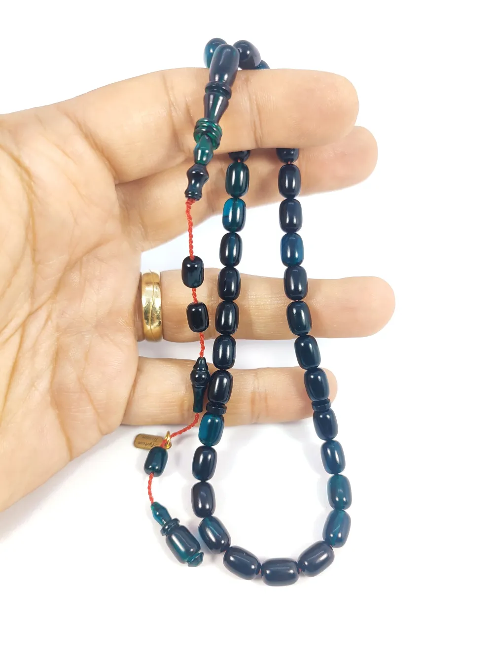 Ayhan Turan Usta Eseri̇ 0.6 Mm Deli̇m Halkalı İmame Tam El Boy Sıkma Kehri̇bar küçük resim 4