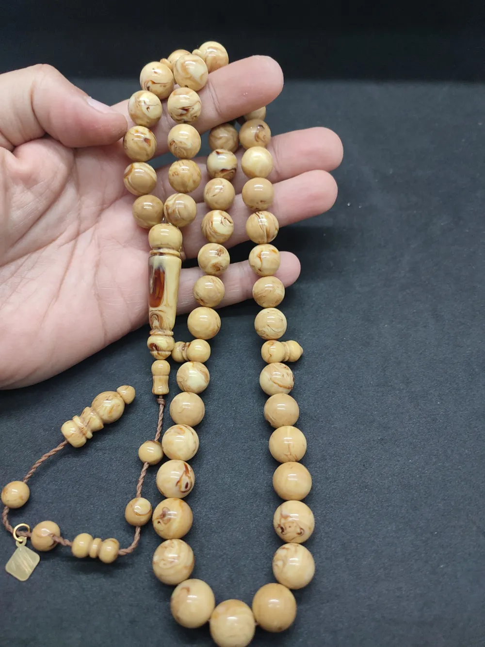 Başka Yerde Yok!Junai̇d Hasan Usta Eseri̇ 45 Habbe İri̇ Boy Eski̇ Obejden Katali̇n küçük resim 5