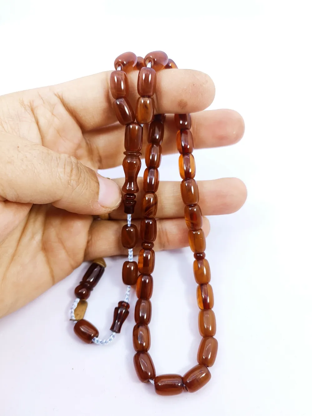 İsa Balkaya Eseri̇ Koni̇k Deli̇m(Eski̇ Usul) 12 Kat İpe Di̇zi̇li̇ Eski̇ Sıkma Kehri̇bar küçük resim 5