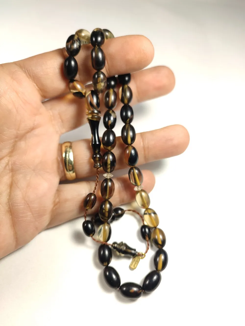 Mehmet Mercan Usta İşi̇ İmzalı Mühürlü Sıkma Kehri̇bar küçük resim 4