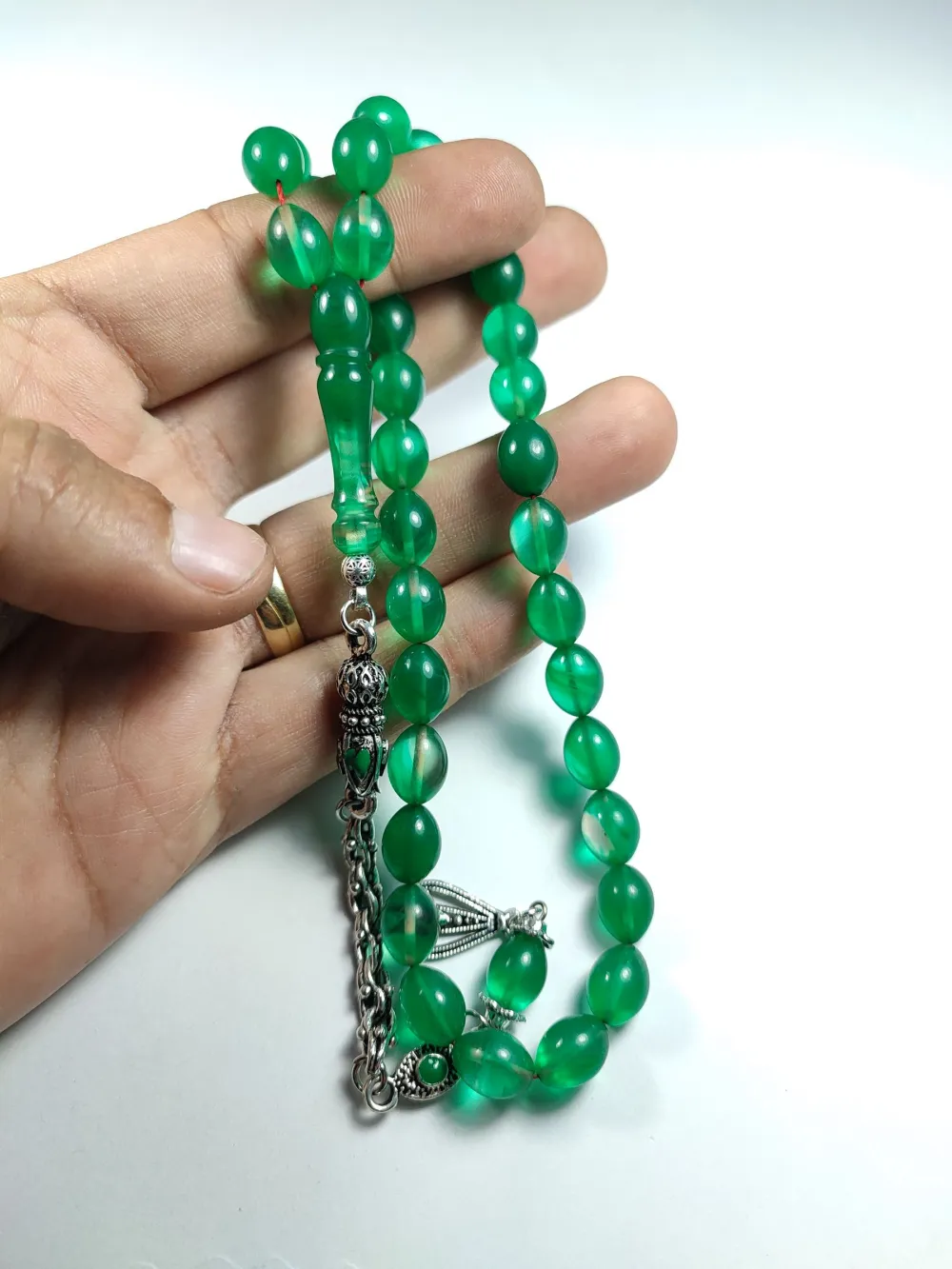 Alman Gümüş Püskül Kombi̇nli̇ 0.6 Deli̇m Sıkma Kehri̇bar küçük resim 4