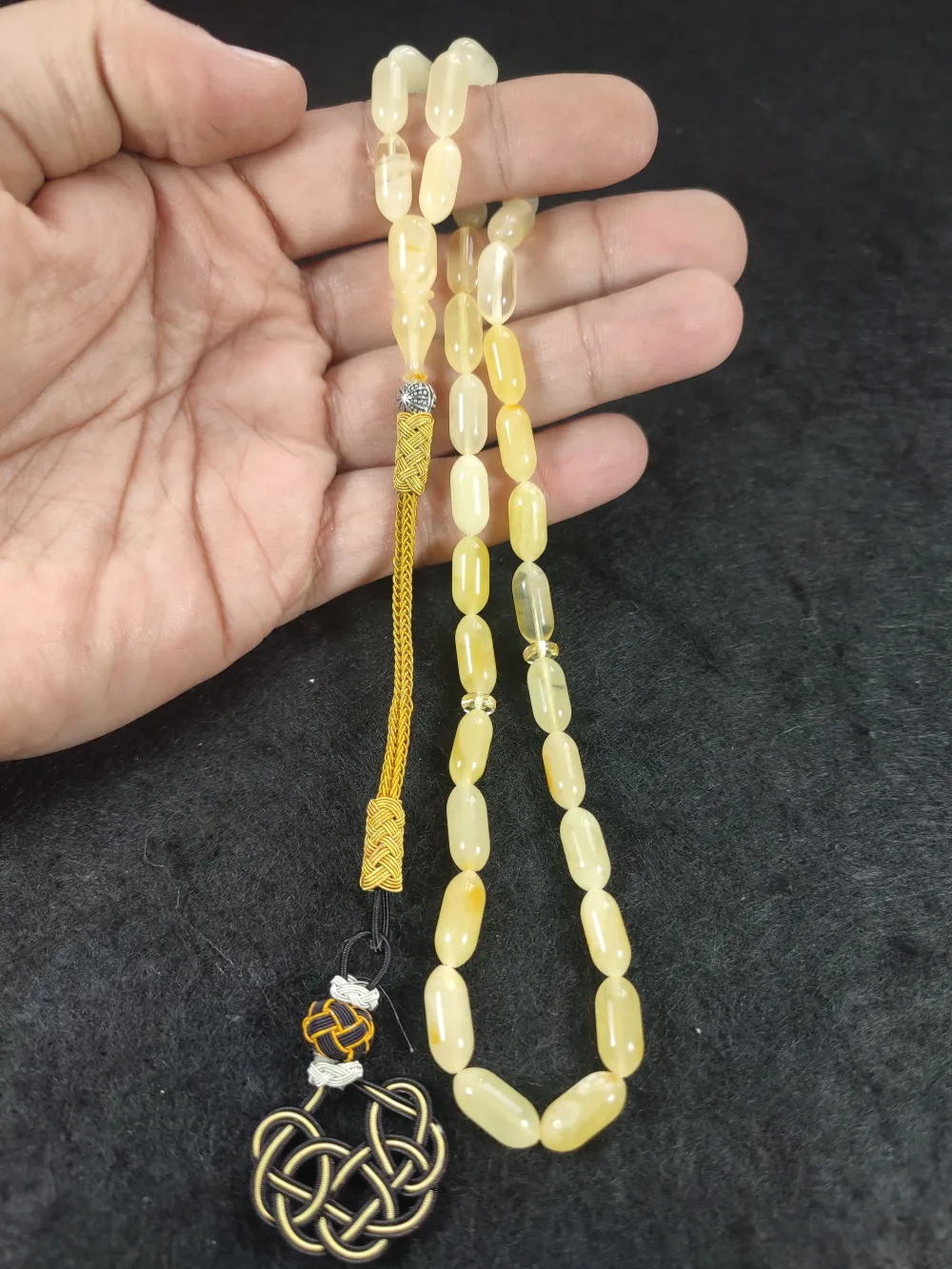 Trabzon Kazaz Püsküllü 13.90 Gr. Orji̇nal Krali̇çe Baltık Kaya Damla Kehri̇bar küçük resim 5