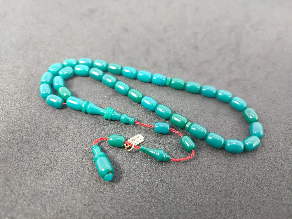 Ayhan Turan Usta Eseri̇ 0.6 Mm Deli̇m Halkalı İmame Tam El Boy Sıkma Kehri̇bar küçük resim 3