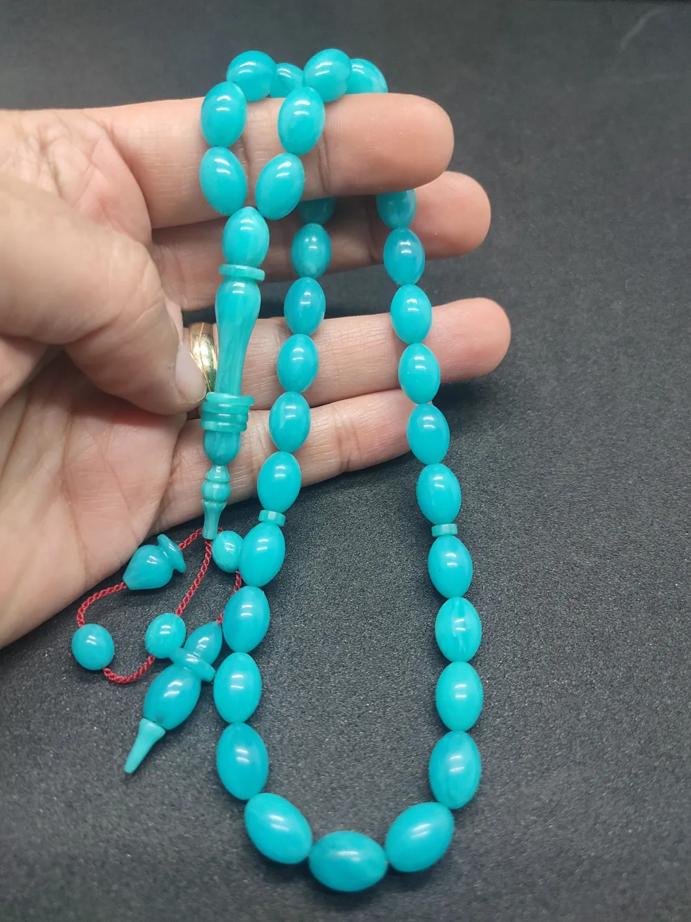 Ahmet Eryılmaz Usta Eseri̇ 0.6 Deli̇m   İmame Halkalı Çi̇ft Ci̇lalı Sıkma Kehri̇bar küçük resim 4